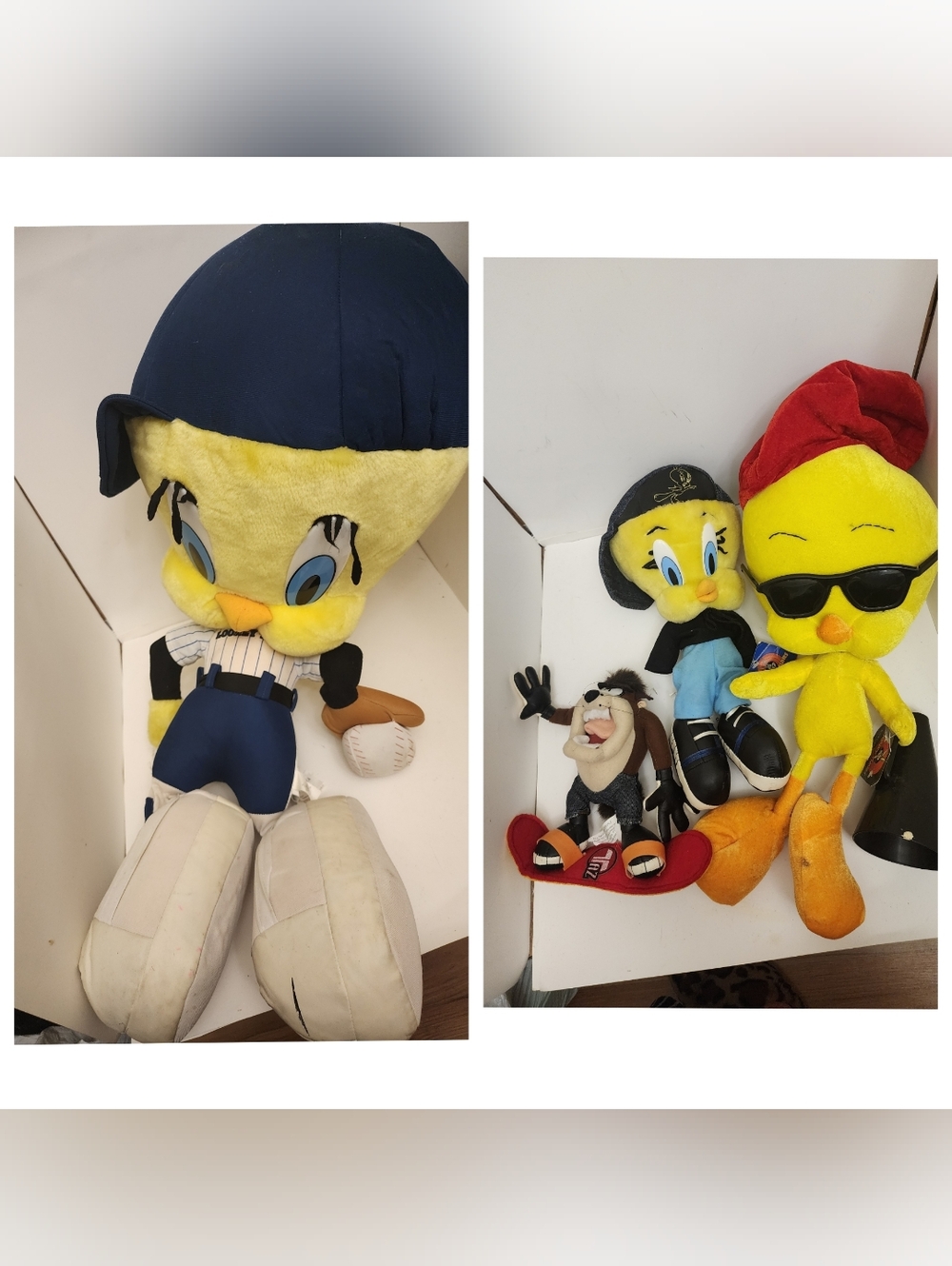 Looney Tunes Plush Lot w/Jumbo 24" Tweety